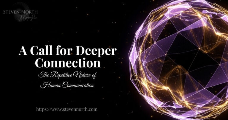 An abstract digital art image of a glowing, interconnected sphere representing human communication and connection, emphasizing the need for meaningful interactions.