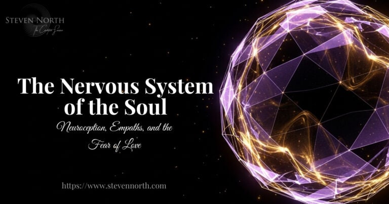 Artistic visualization of the nervous system representing the soul, with glowing interconnected lines and a dark background, symbolizing emotional and spiritual connections.