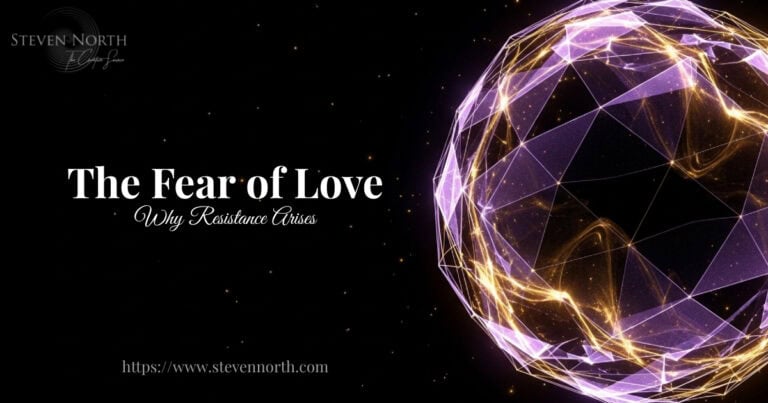 Abstract digital art of a glowing geometric sphere representing emotional barriers, symbolizing the fear of love and resistance in relationships.